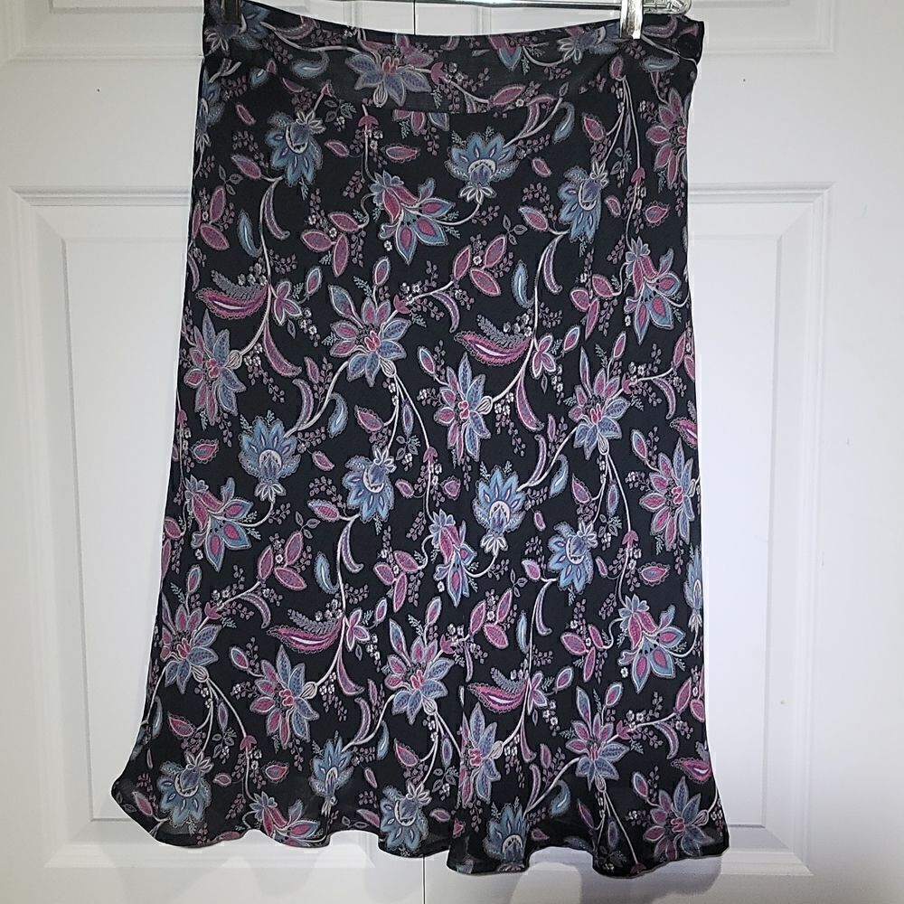 Covington Y2K Petite Paisley Fit & Flare Slip Midi Skirt